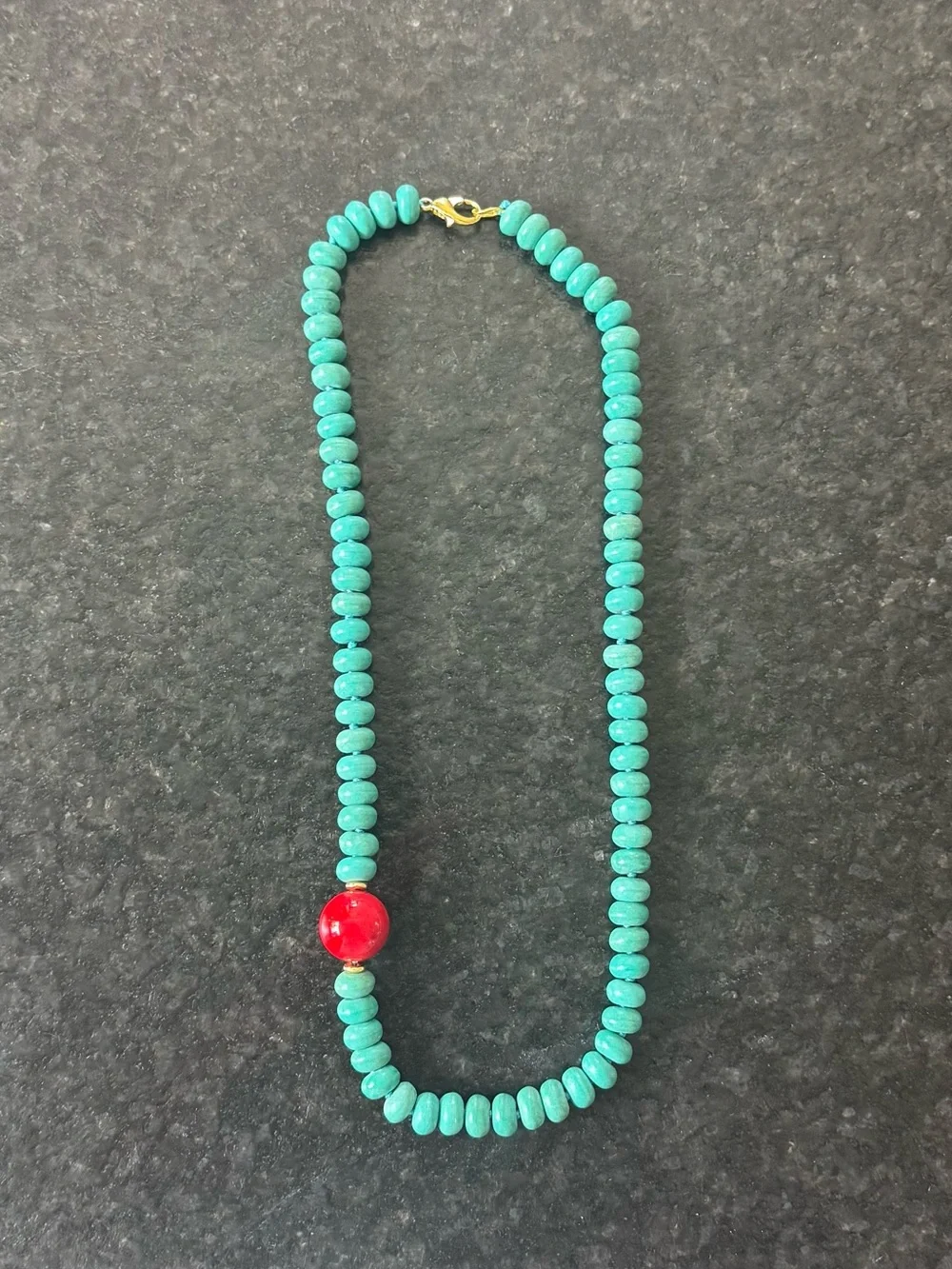 NWOT Tuckernuck Turquoise and Coral Asymmetrical Necklace